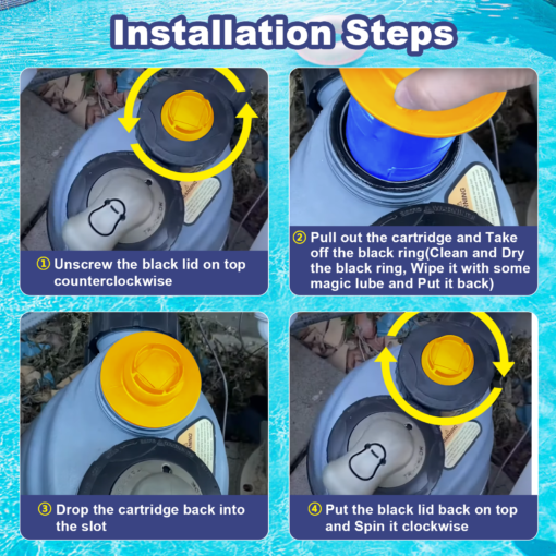 W28000 Pool Filter Cartridge - Blue and Yellow - Image 7
